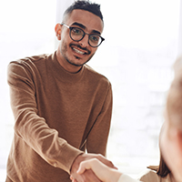 Man shaking hands